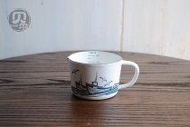 Bigger blemish Daily single enamel measuring cup red scale cup milk cup baking props enamel cup