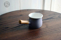 One-meter enamel slightly flawed taro purple enamel milk pot Foreign trade snack Breakfast pot Butter pot Mini pot Snacks