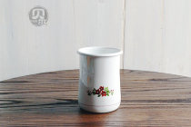 One meter enamel micro-defects Daily single unprinted wind 0 6L enamel small vase chopsticks tube enamel wooden spoon storage Cup