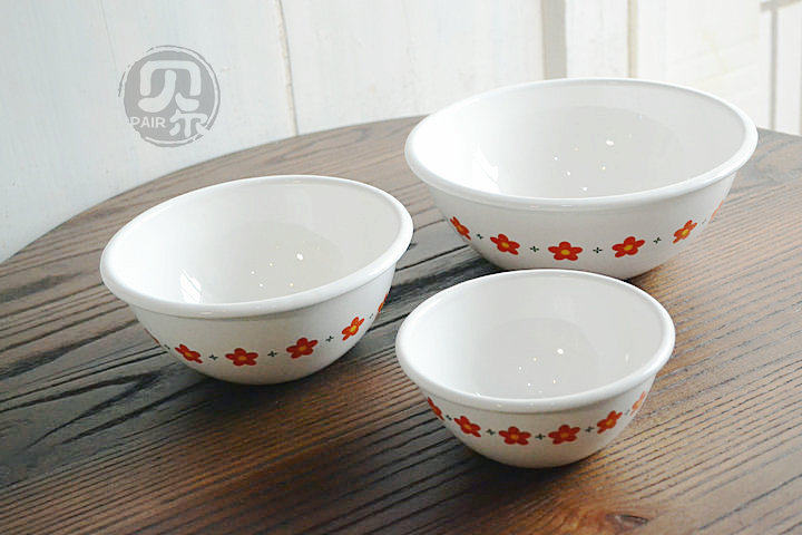 One Meter Enamel Micro Blemish Day Pure color Enamel Bowl Salad Bowl enamel bowls Stir Bowl for sale