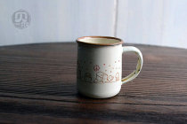 One meter flaw slightly obvious zakka foreign trade enamel cup Mini Milk Cup white glass enamel cup 90ml