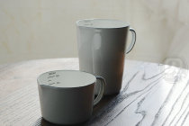 One-meter enamel micro-defect daily single enamel measuring cup solid color scale cup Milk cup baking props size distribution