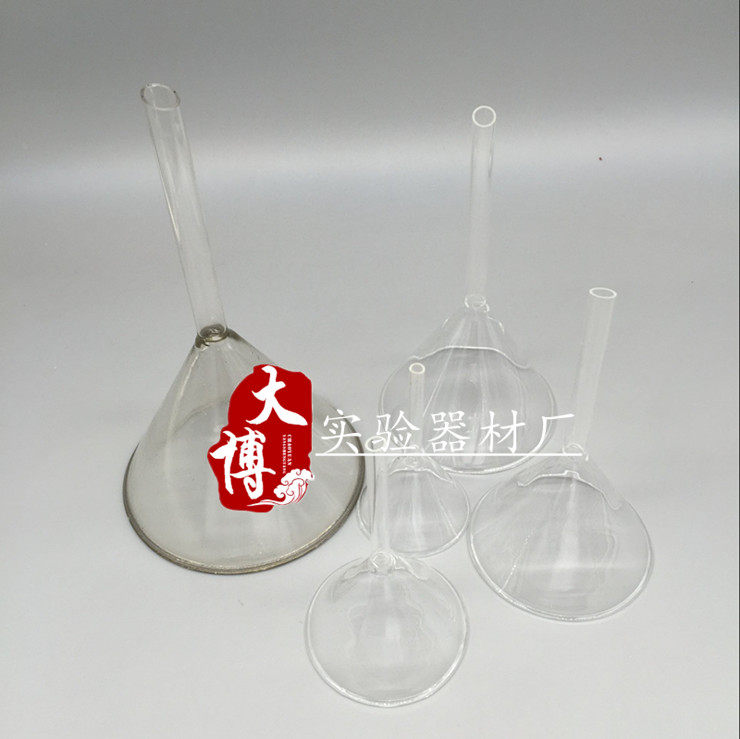 Sale of various specifications Short neck glass funnel Short-mark funnel triangular funnel 40mm-150mm
