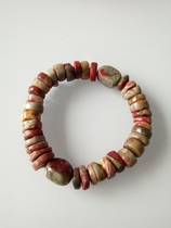 Changhua chicken blood stone original stone shaping bracelet unisex style