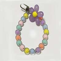 Бусины фиолетового цвета в виде цветов 1 шт.