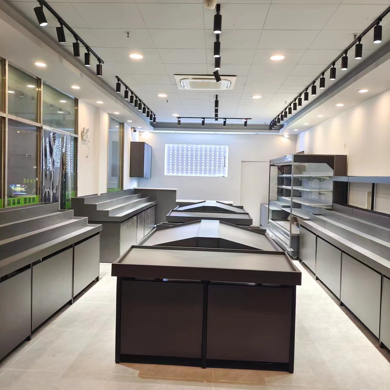 Water Fruit Shop Shelves Stepped Fruits Fruits And Vegetables Middle Island Pile Head Raw Fresh Supermarket Containers Custom Trapezoidal Multilayer Display Shelving-Taobao