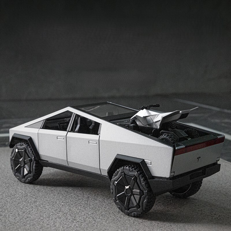 Tesla Cybertruck Car Model Simulation Alloy Car Model Off-Road Vehicle Ornament Boy Pickup Truck Toy Car
