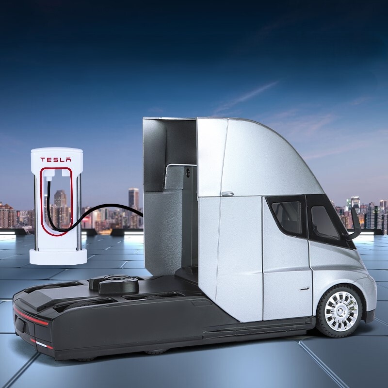 Simulated Large Tes Truck Tractor Alloy Car Model Cargo Semi-Trailer Car Model Sound and Light Children's Toy Car Simulated Large Tes Truck Tractor Alloy Car Model Cargo Semi-Trailer Car Model Sound and Light Children's Toy Car