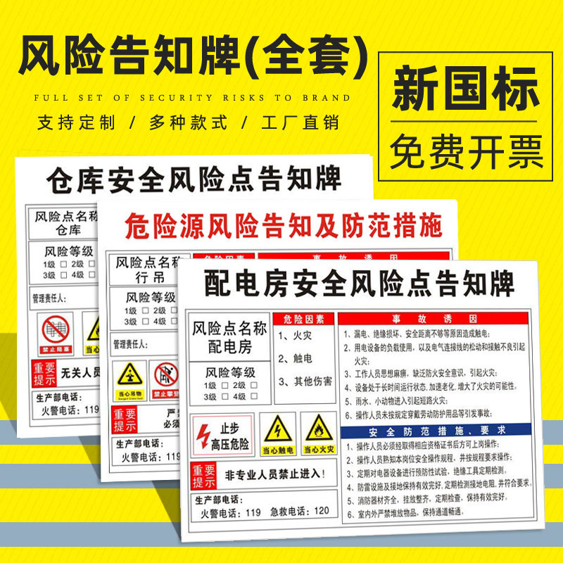 [USD 6.88] Safety Risk Point Notification Card Hazardous Source ...