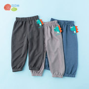 Bei Beiyi childrens giản dị quần dài bé mỏng quần gia đình chàng trai mùa hè không khí chống muỗi quần sweatpants thủy triều.