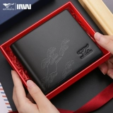 Septwolves, мужской бумажник, короткий кожаный кошелек, из натуральной кожи, воловья кожа