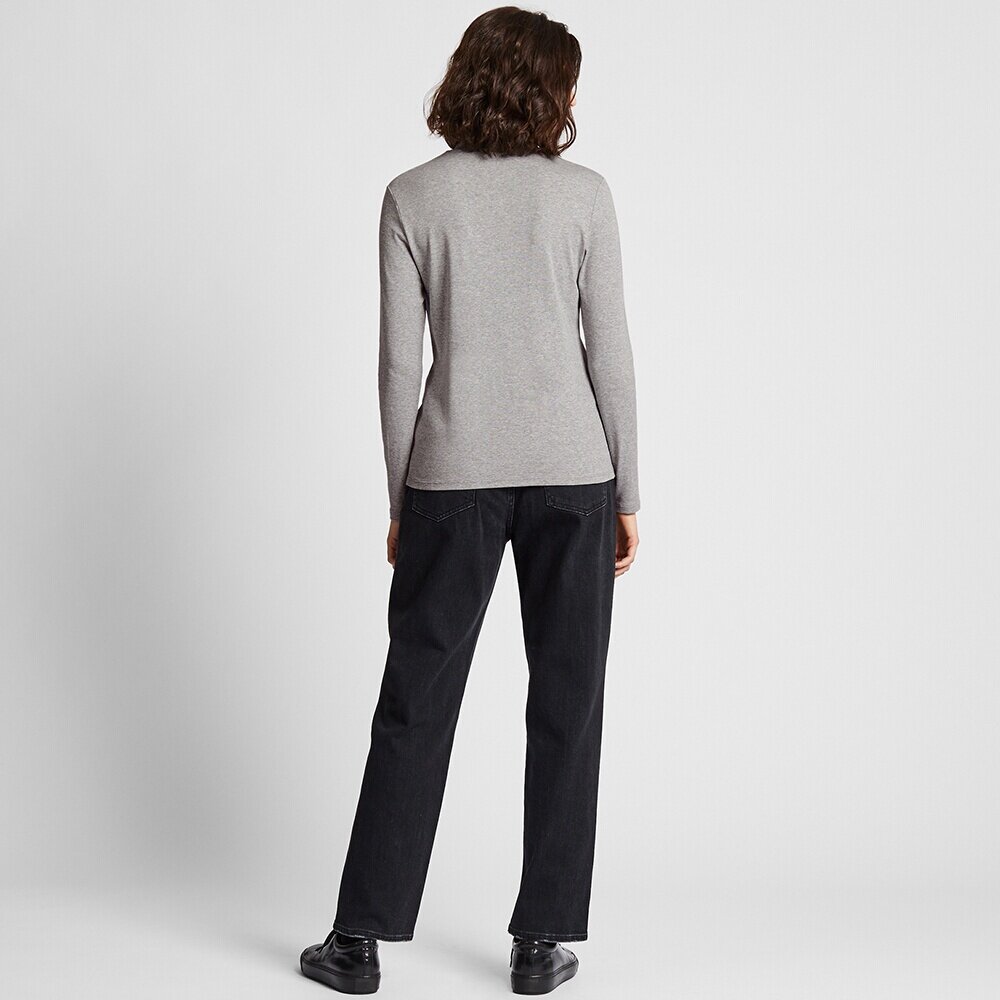 ribbed cotton t-shirt (long sleeve) 418229 uniqlo