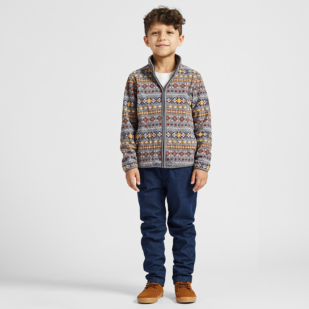 Kids / Boys / Girls Printed Polar Fleece Zip Jacket (Long Sleeve) 420974 UNIQLO