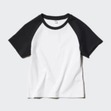 Uniqlo, маленькая летняя футболка с коротким рукавом, круглый воротник, короткий рукав, облегающий крой