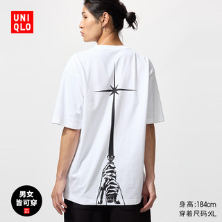 Мужская и женская одежда Uniqlo, футболка с принтом UT MAGIC FOR ALL/футболка с короткими рукавами 485043