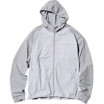 Uniqlo mens and womens sun protection clothing DRY-EX quick-drying high-elastic zipper hooded cardigan color-blocking jacket 472076