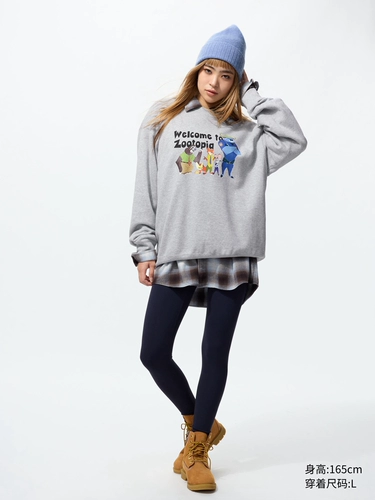 UNIQLO Мужская и женская толстовка UT ZOOTOPIA/толстовка с длинными рукавами Zootopia 485030