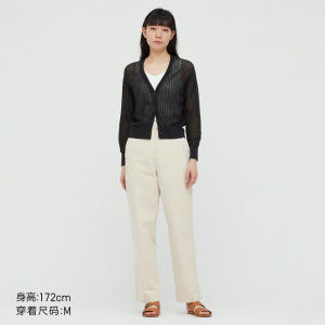 优衣库 女装 全棉针织短开衫 437574 UNIQLO