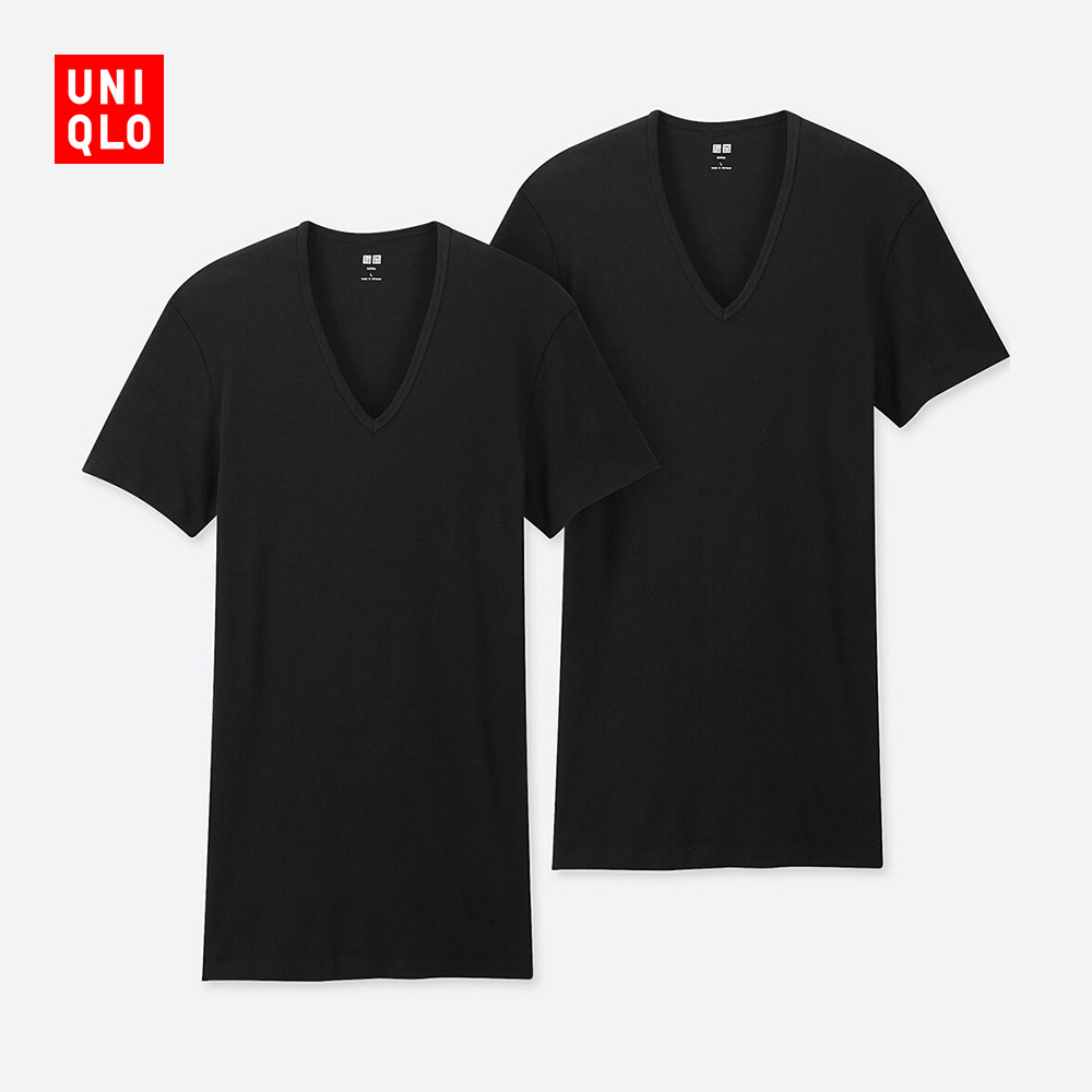 UNIQLO  优衣库 SUPIMA COTTON 408870 男士V领T恤 2件装