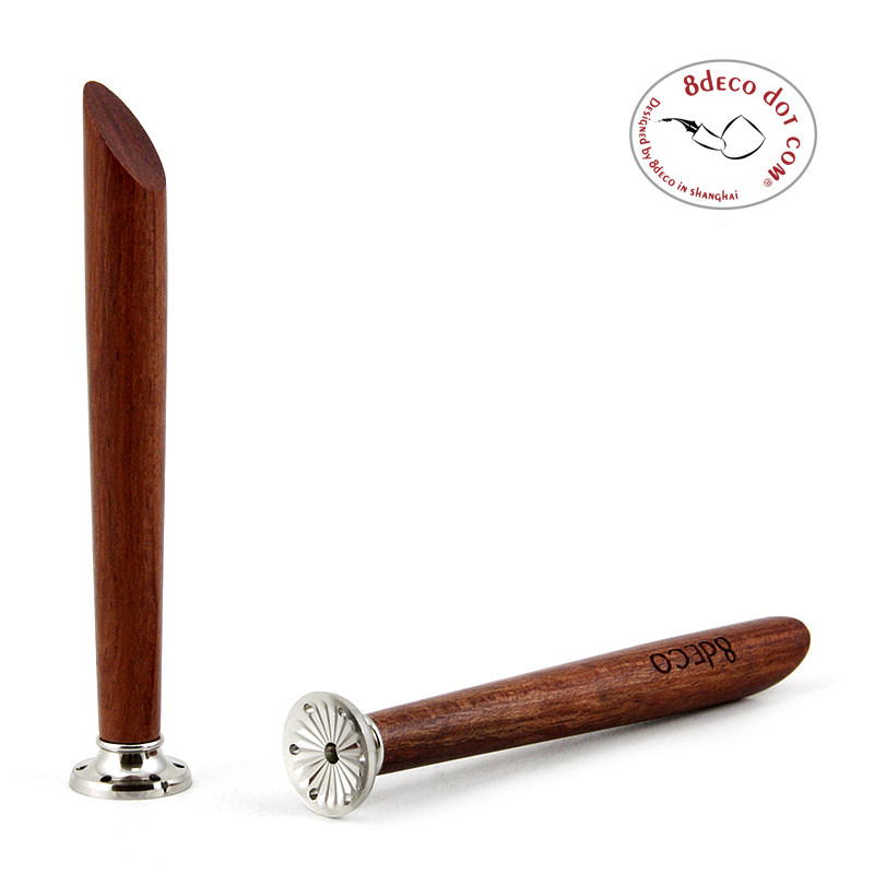 2 pieces of 8deco cool coffee pipe pipe pressure rod solid wood tobacco tool to smoke anti - flame milling type