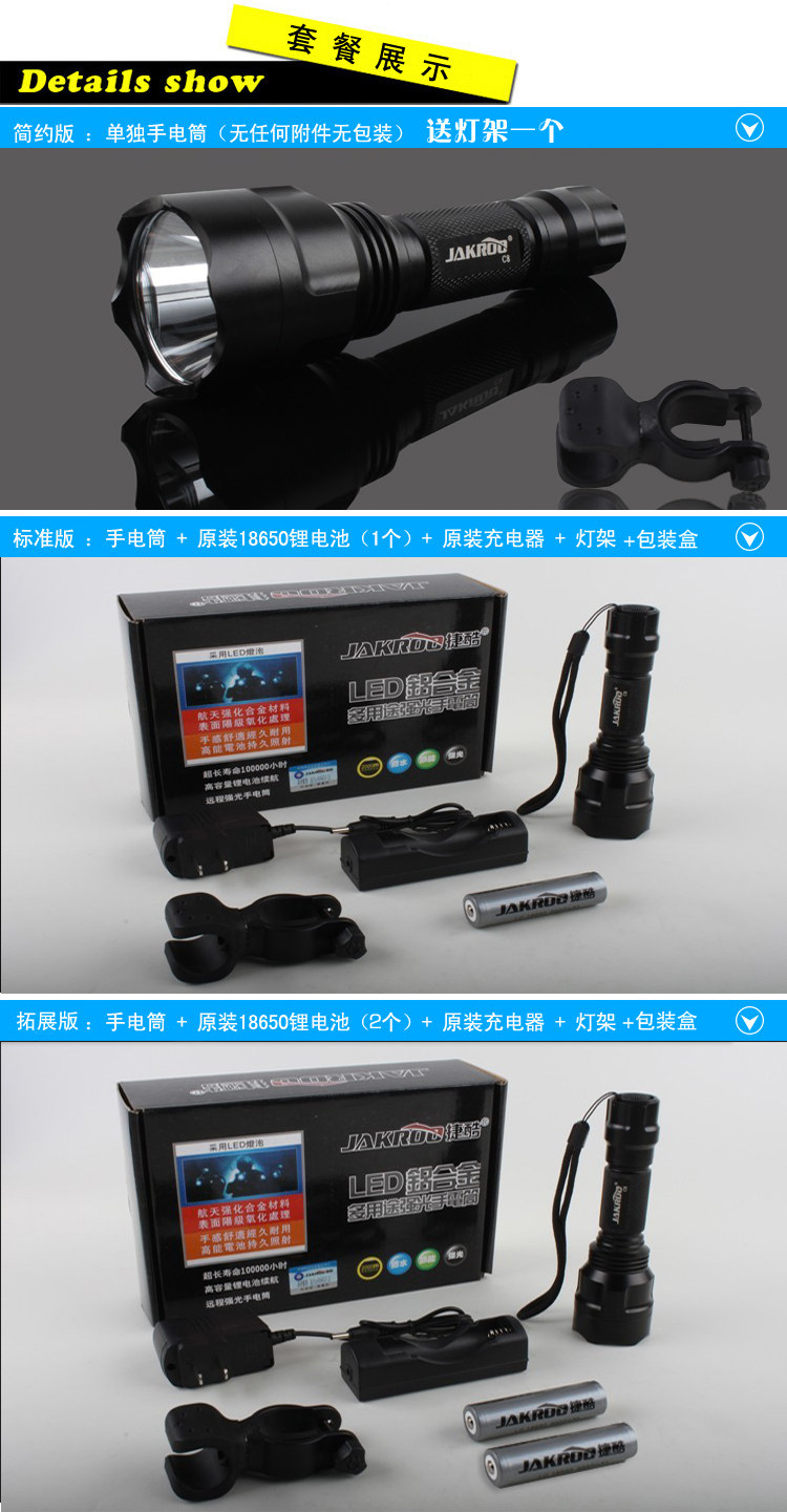 Eclairage pour vélo JAKROO - phare - Ref 2400547 Image 3