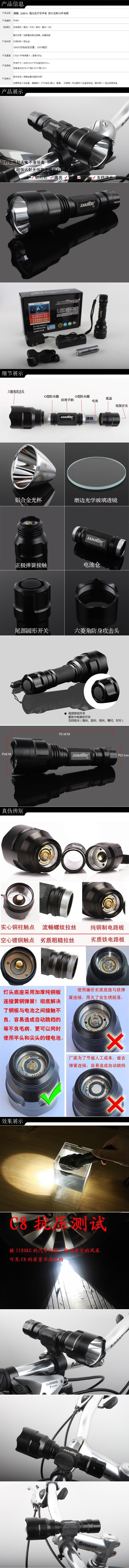 Eclairage pour vélo JAKROO - phare - Ref 2400547 Image 5