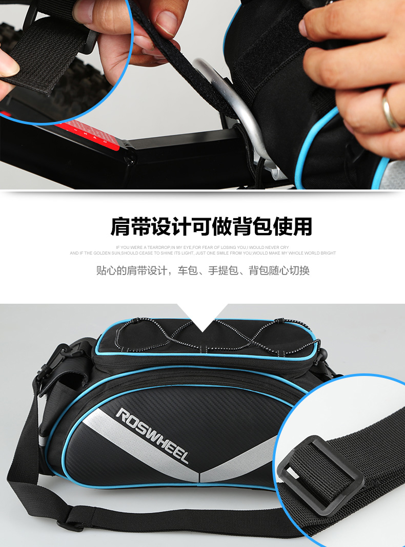 Sacoche pour vélo mixte ROSWHEEL - Ref 2233303 Image 14