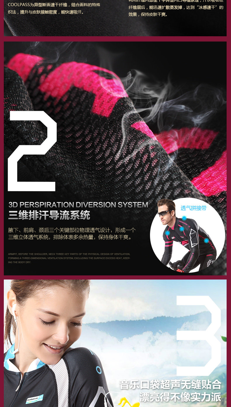 Tenue de cyclisme mixte MOUNTAINPEAK - Ref 2230093 Image 9