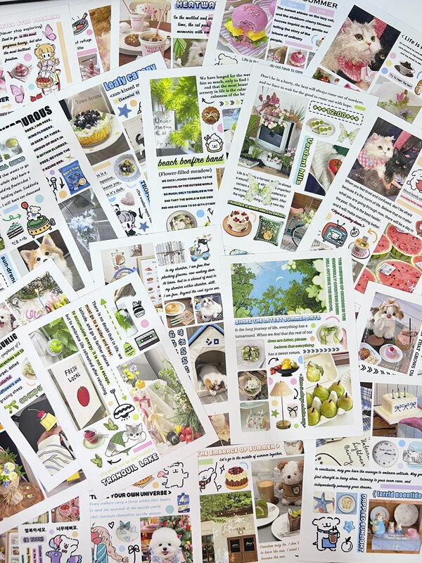 Twelve Issues in Stock A6/60 Sheets (No Characters) Korean-Style Planner Cut-Out Stickers Cute Pet Colorful Collage Twelve Issues in Stock A6/60 Sheets (No Characters) Korean-Style Planner Cut-Out Stickers Cute Pet Colorful Collage