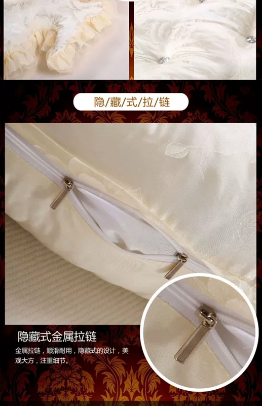Công chúa mục vụ Hàn Quốc đầu giường lớn trở lại mềm mại đầu giường đệm đôi gối dài với lõi tam giác đệm - Trở lại đệm / Bolsters