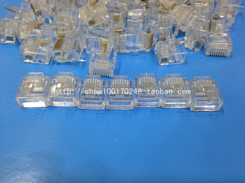 Gold plated RJ45 short body crystal head 8P8C short body crystal head 8P8 short body crystal head