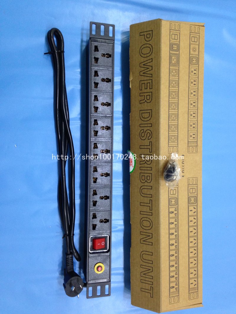 Tank King Cabinet Power Socket PDU Power Distribution Unit 1U 8 Bit 10 Amp with Switch