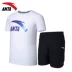 Anta sport suit nam 2018 hè mới chính thức thoáng khí tay ngắn tay ngắn quần short năm điểm quần nam bộ quần áo thu đông nam adidas Thể thao sau