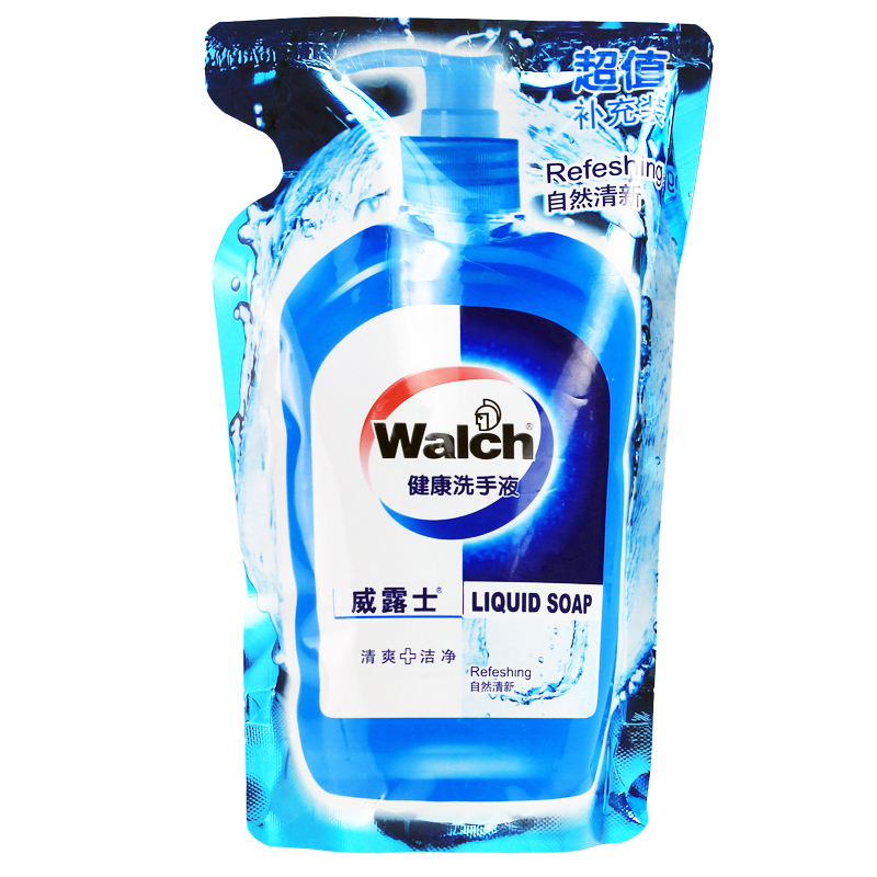 威露士洗手液补充装 健康抑菌525ML 滋润护手洗手液自然清新袋装