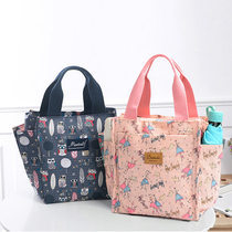 Portable canvas mommy bag Lunch box bag Waterproof solid color lunch box packaging lunch box bag Handbag with rice