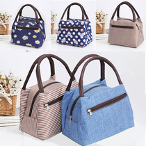 (Zipper style)Portable bento bag Waterproof mommy bag Female bag Lunch bag Lunch box bag Small cloth bag Hand bag