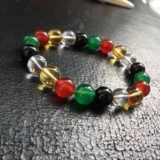 Натуральная вода, агатовый этнический кварц подходит для мужчин и женщин, этнический стиль, с драгоценным камнем