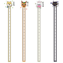 Height sticker self-adhesive baby measuring ruler cartoon cute animal measuring ruler childrens room wallpaper decoration removable
