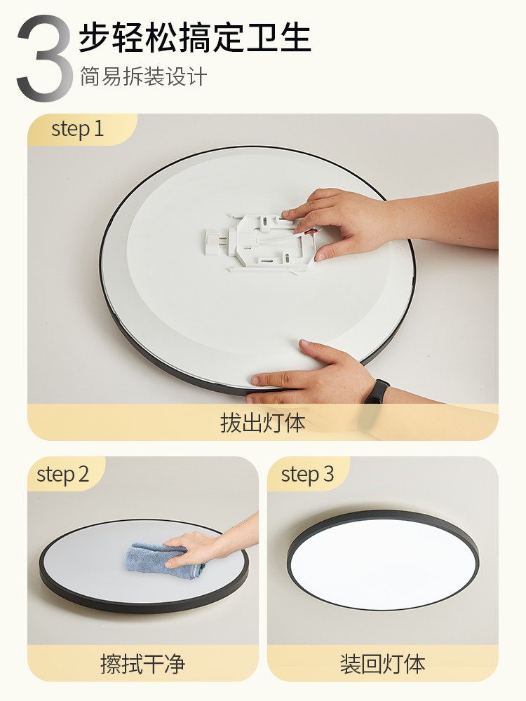 Foshan Lighting Led Three-Proof Ceiling Light, Waterproof and Mosquito-Proof, Bedroom Light, Kitchen, Bathroom, Balcony, Corridor