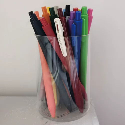 Акриловый круглый прозрачный держатель для ручек, карандаш для бровей, система хранения, прозрачная зебра