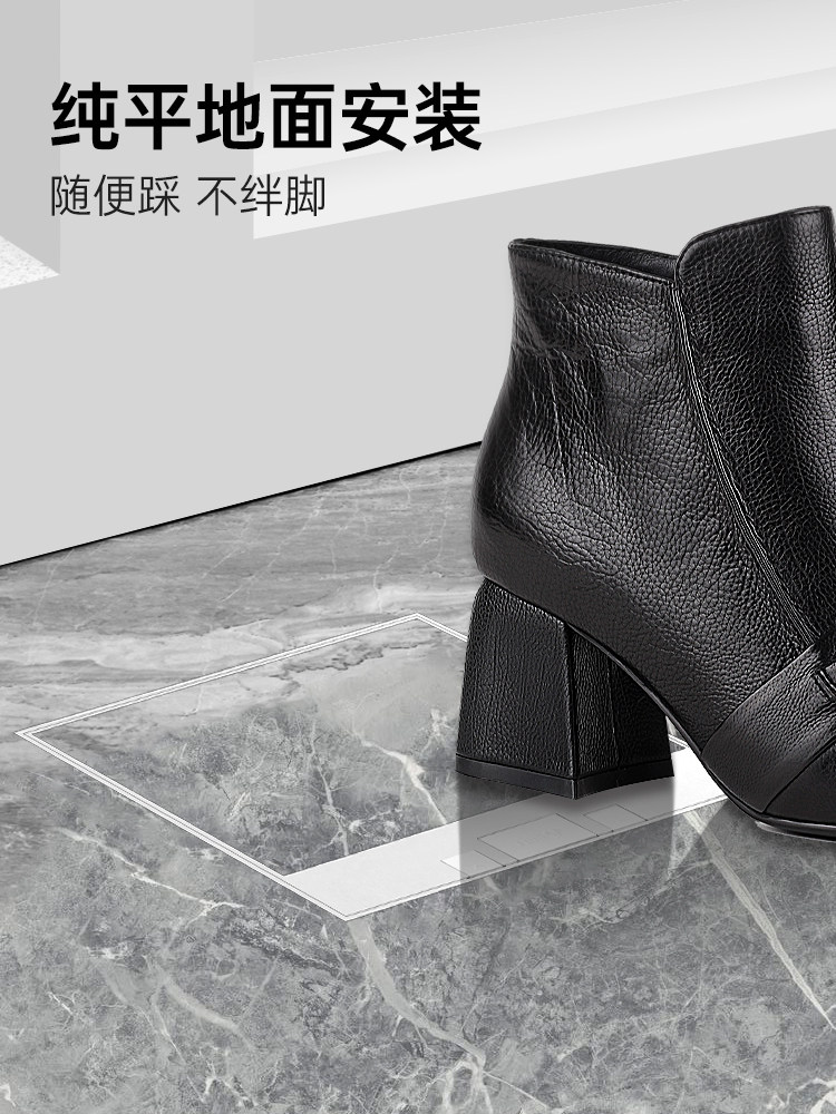 Bull Floor Socket Invisible Embedded Stainless Steel Flat Ground Ultra-Thin Drainage Living Room Decoration Household Flip Cover