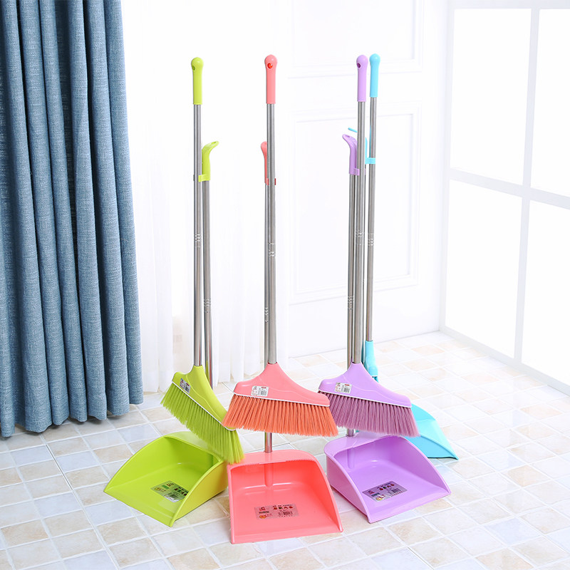 Thickened Plastic Sweep DUSTPAN SUIT HOME GROUND CLEAN BROOM DUST BUCKET COMBINATION SOFT HAIR UNHURT FLOOR