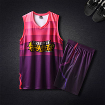 Gradient basketball suit suit mens jersey custom printing competition student basketball sportswear training vest printing