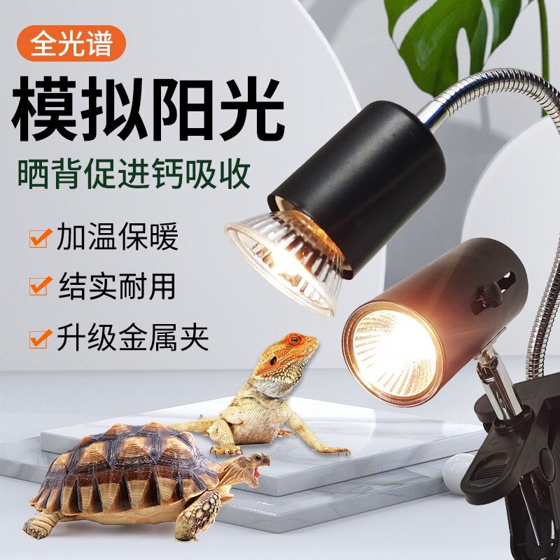 全光谱乌龟晒背灯龟缸专用灯爬宠保温补钙杀菌加热灯取暖晒背灯泡