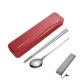 Красная коробочка стальная ложка палочки для еды