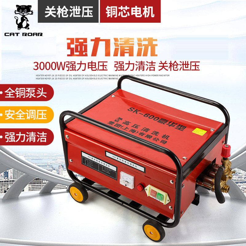 Large commercial car wash machine 55 type 58 high pressure cleaning machine Luxury car wash special car wash pump All copper water gun