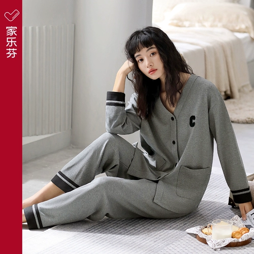 Антибактериальная осенняя пижама, осенний хлопковый лонгслив, комплект