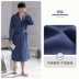 [Sự mềm mại] Bộ đồ ngủ Áo ngủ nam Áo choàng tắm nam Áo khoác mùa xuân và mùa thu Kimono Cotton nguyên chất Dài tay Phần dài ao nam Áo khoác