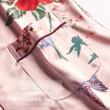 Летняя шелковая тонкая пижама, комплект, короткий рукав, в корейском стиле