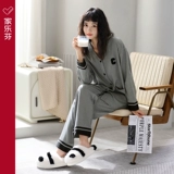 Антибактериальная осенняя пижама, осенний хлопковый лонгслив, комплект